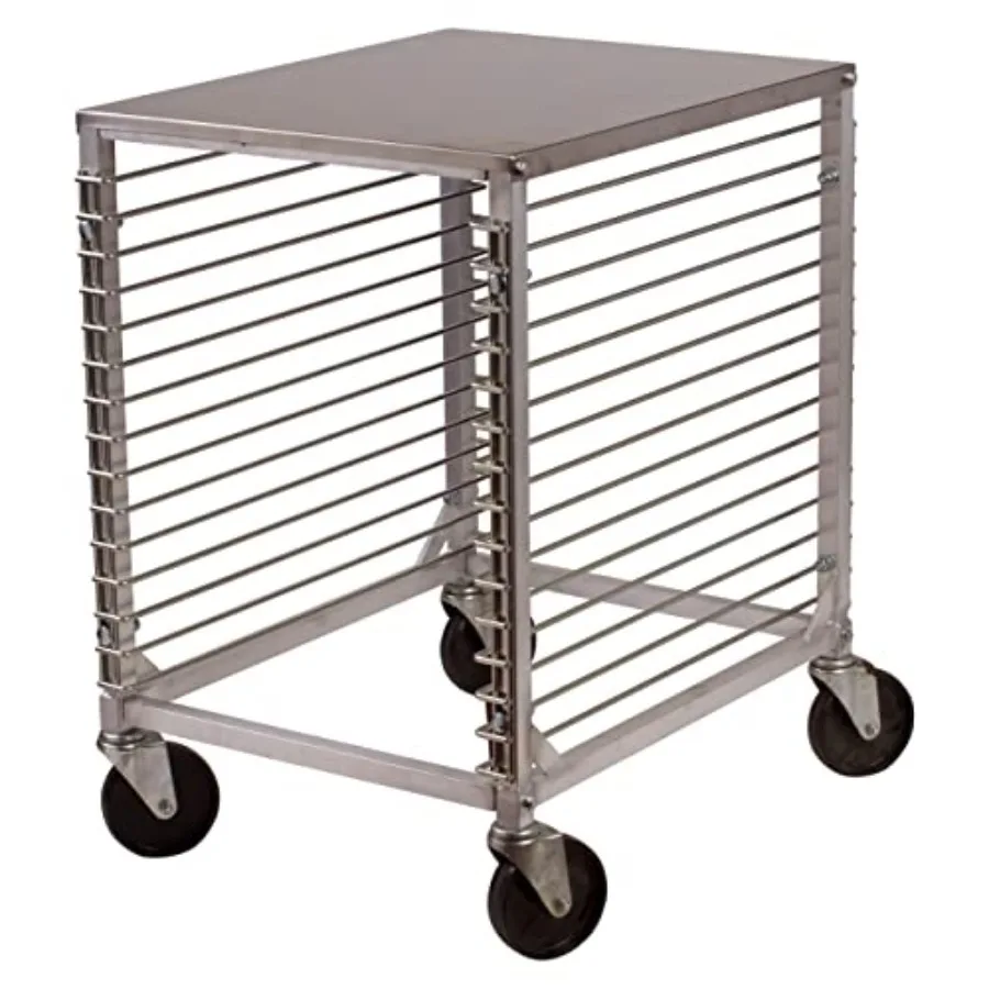 15-Tier Aluminum Sheet Pan Rack with Hard Top and Wire Slides
15-Tier Aluminum Sheet Pan Rack with Hard Top and Wire Slides