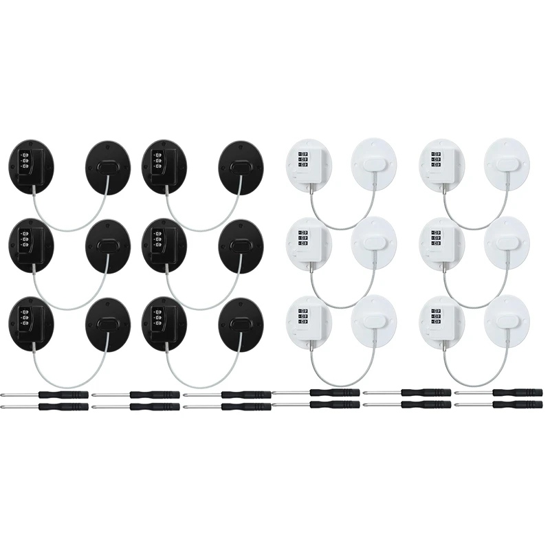 6 Pcs Cabinet Locks With Combination Fridge Lock Combo Child Safety Combination Lock With 6 Screwdrivers (White) Durable
6 Pcs Cabinet Locks With Combination Fridge Lock Combo Child Safety Combination Lock With 6 Screwdrivers (White) Durable
