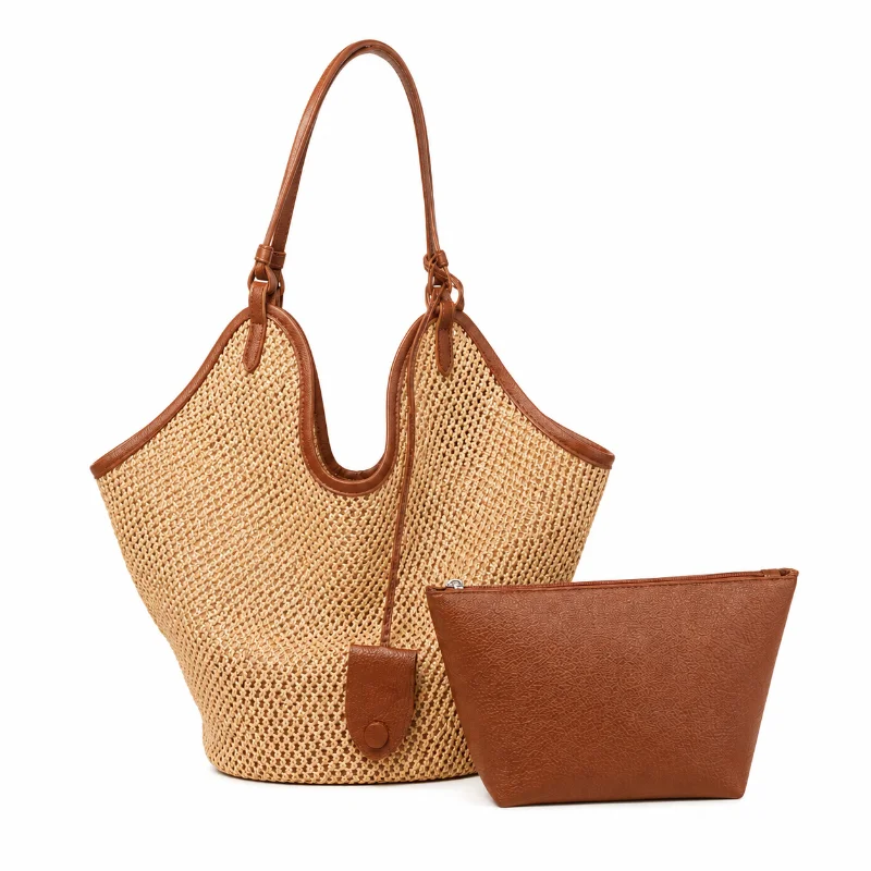 Women Straw Tote Bag Large Capacity Summer Beach Vacation Woven Handbag Casual Shoulder Bag
Women Straw Tote Bag Large Capacity Summer Beach Vacation Woven Handbag Casual Shoulder Bag