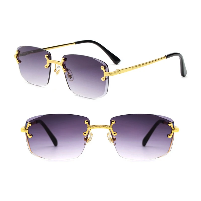 Fashionable Lady Gradient Color Rimless Sunglasses New Marine Film Big Screen Square Cut Edge Out Door Eyeglasses for Women
Fashionable Lady Gradient Color Rimless Sunglasses New Marine Film Big Screen Square Cut Edge Out Door Eyeglasses for Women