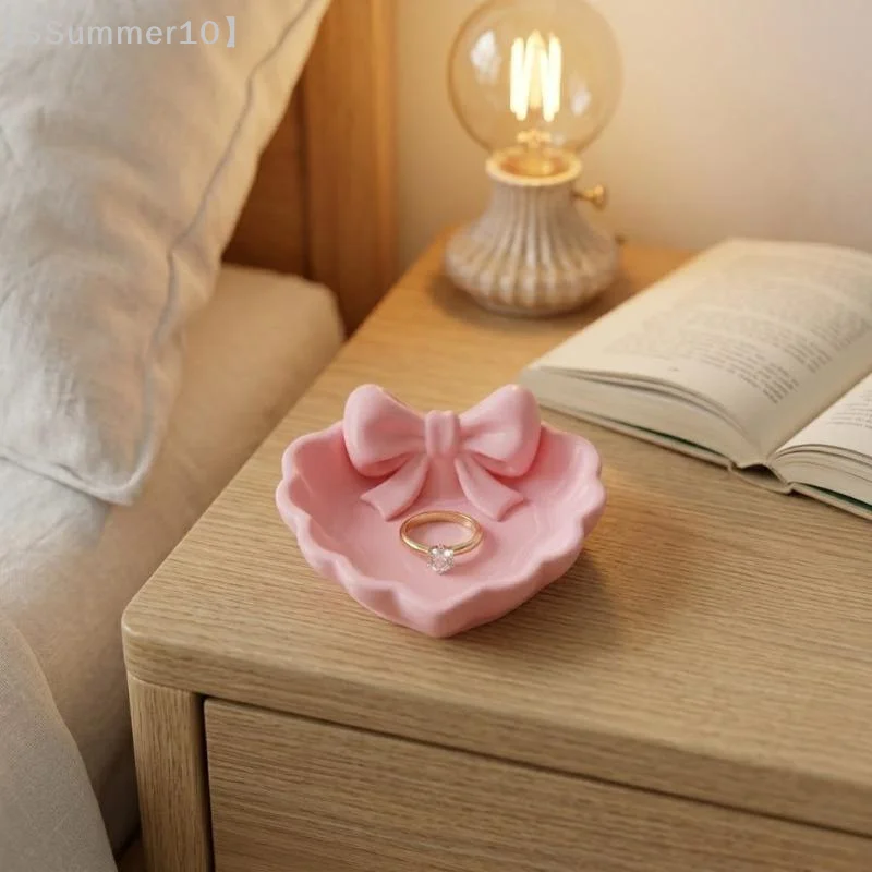 【SSummer10】Heart-Shaped 3D Printed Pink Bow Jewelry Tray - Elegant Table Sink Office Desk Decor for Storage【SS】
【SSummer10】Heart-Shaped 3D Printed Pink Bow Jewelry Tray - Elegant Table Sink Office Desk Decor for Storage【SS】