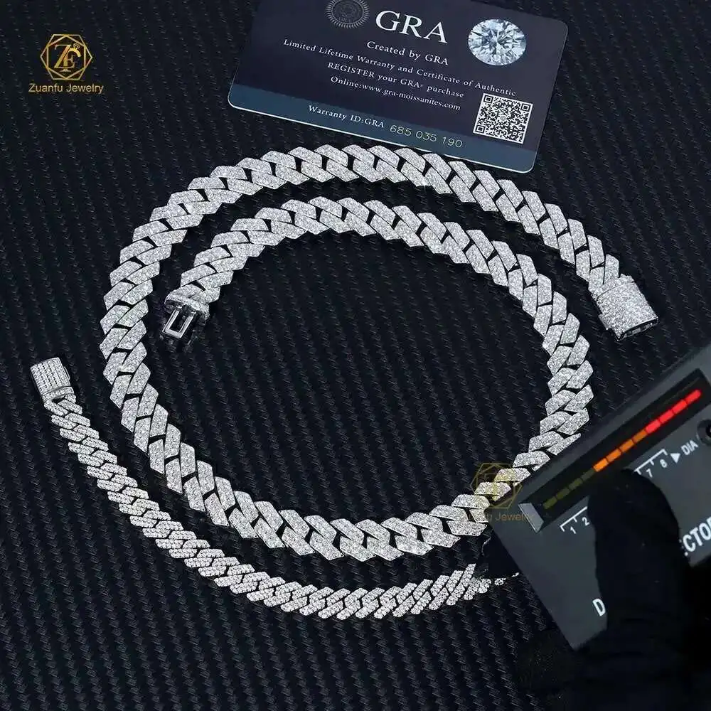 Продажа стерлингового серебра 925 пробы в стиле хип-хоп 10 мм 12 мм 14 мм Iced Out муассанит с бриллиантами кубинская цепочка звенья
Продажа стерлингового серебра 925 пробы в стиле хип-хоп 10 мм 12 мм 14 мм Iced Out муассанит с бриллиантами кубинская цепочка звенья