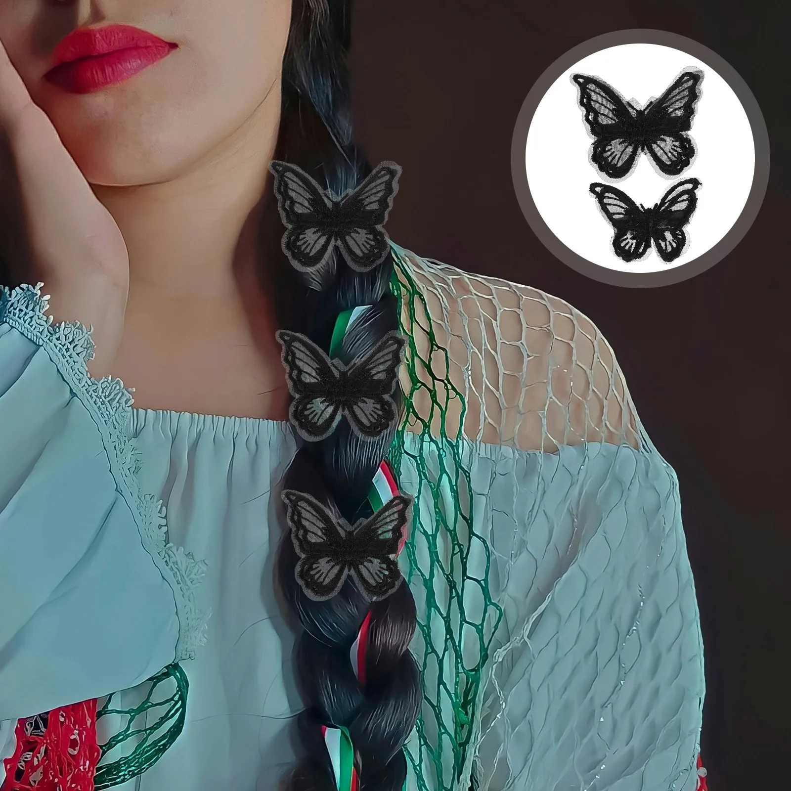 4Pcs Butterfly Hair Accessories Elegant Lace Soft Comfortable Styling Secure Grip Birthday Ornaments Clips Bows Pins Embroidery
4Pcs Butterfly Hair Accessories Elegant Lace Soft Comfortable Styling Secure Grip Birthday Ornaments Clips Bows Pins Embroidery