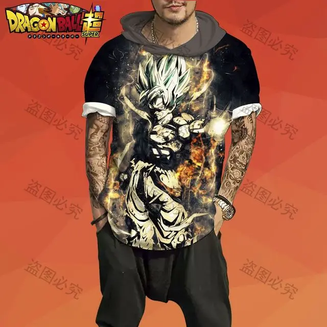 Dragon Ball Z T Shirt for Men Men's Hooded T-Shirt New Oversized Short Sleeve Super Saiya High Quality Fashion Y2k Tops Goku
Dragon Ball Z T Shirt for Men Men's Hooded T-Shirt New Oversized Short Sleeve Super Saiya High Quality Fashion Y2k Tops Goku