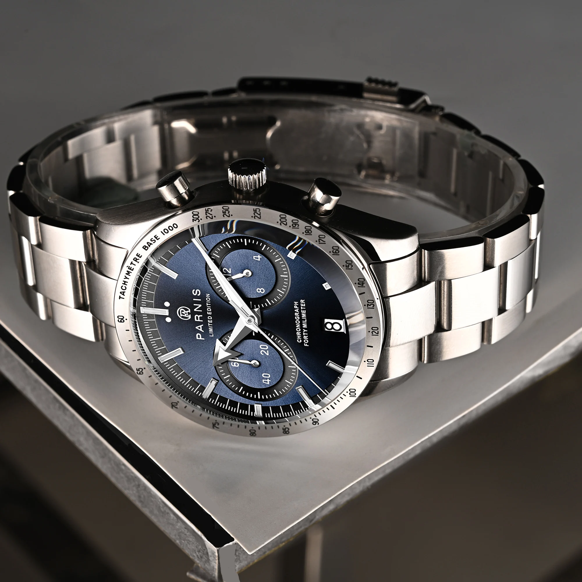 2025 Luxury Parnis 40mm Blue Dial Quartz Chronograph Men's Watch Stainless Steel Strap Men Waterproof Watches reloj hombre Clock
2025 Luxury Parnis 40mm Blue Dial Quartz Chronograph Men's Watch Stainless Steel Strap Men Waterproof Watches reloj hombre Clock