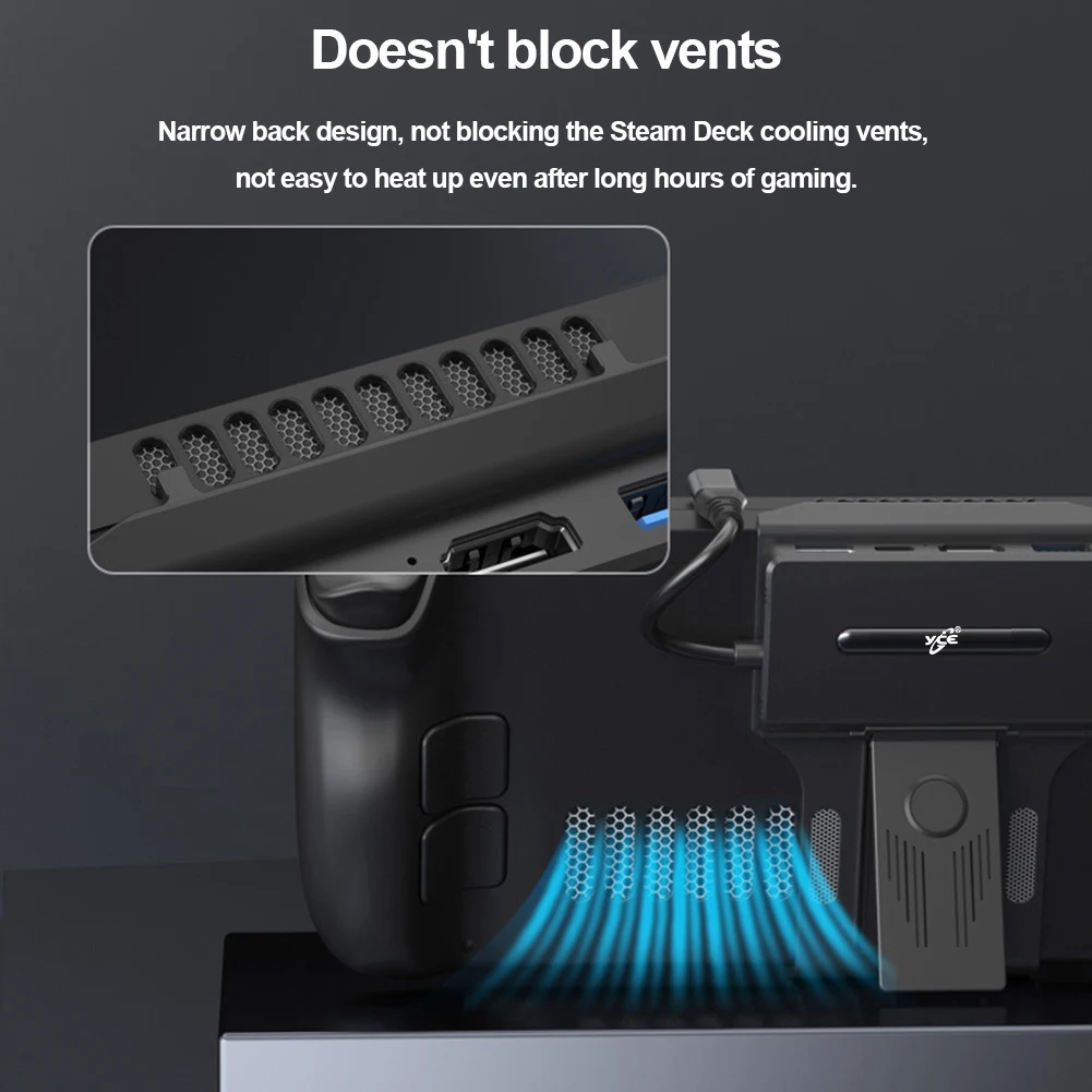 5 in 1 Dock Holder Hub 100W PD3.0 Charging Base Portable USB Hub HDMI-Compatible 2.0 4K@60Hz USB3.0 for Steam Deck
5 in 1 Dock Holder Hub 100W PD3.0 Charging Base Portable USB Hub HDMI-Compatible 2.0 4K@60Hz USB3.0 for Steam Deck