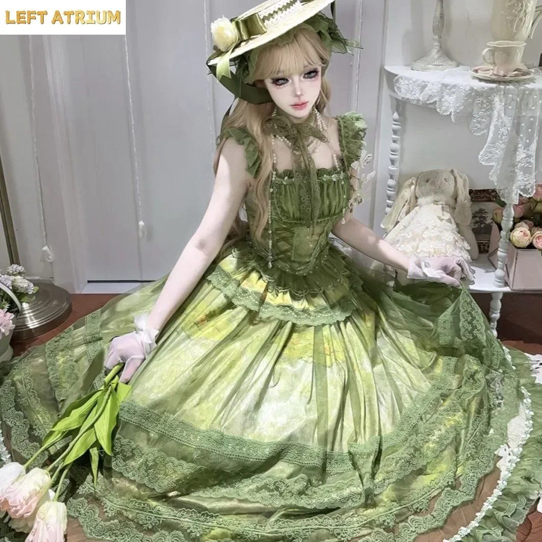 2026 new Summer Woman's Elegant Slim-Fit Top + Long Skirt 2-piece Set Tea Party DressesMori Girl Sweet Green Lolita Split Dress
2026 new Summer Woman's Elegant Slim-Fit Top + Long Skirt 2-piece Set Tea Party DressesMori Girl Sweet Green Lolita Split Dress