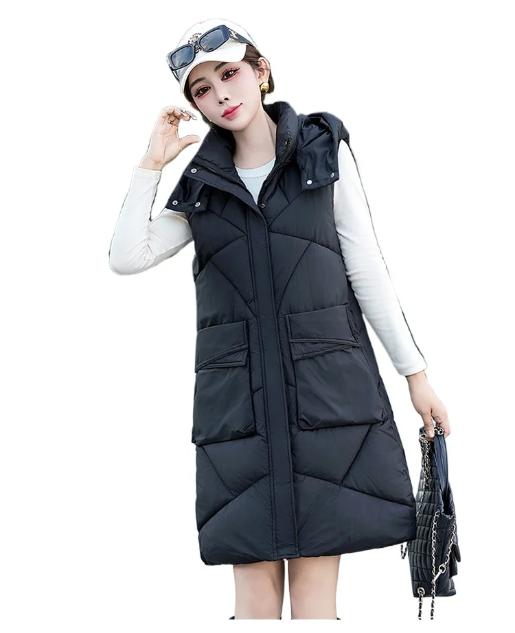 Autumn and Winter Thickened Clothes Korean Version Medium Long Puffer Vest Girls Sleeveless Cotton Vest Jacket
Autumn and Winter Thickened Clothes Korean Version Medium Long Puffer Vest Girls Sleeveless Cotton Vest Jacket