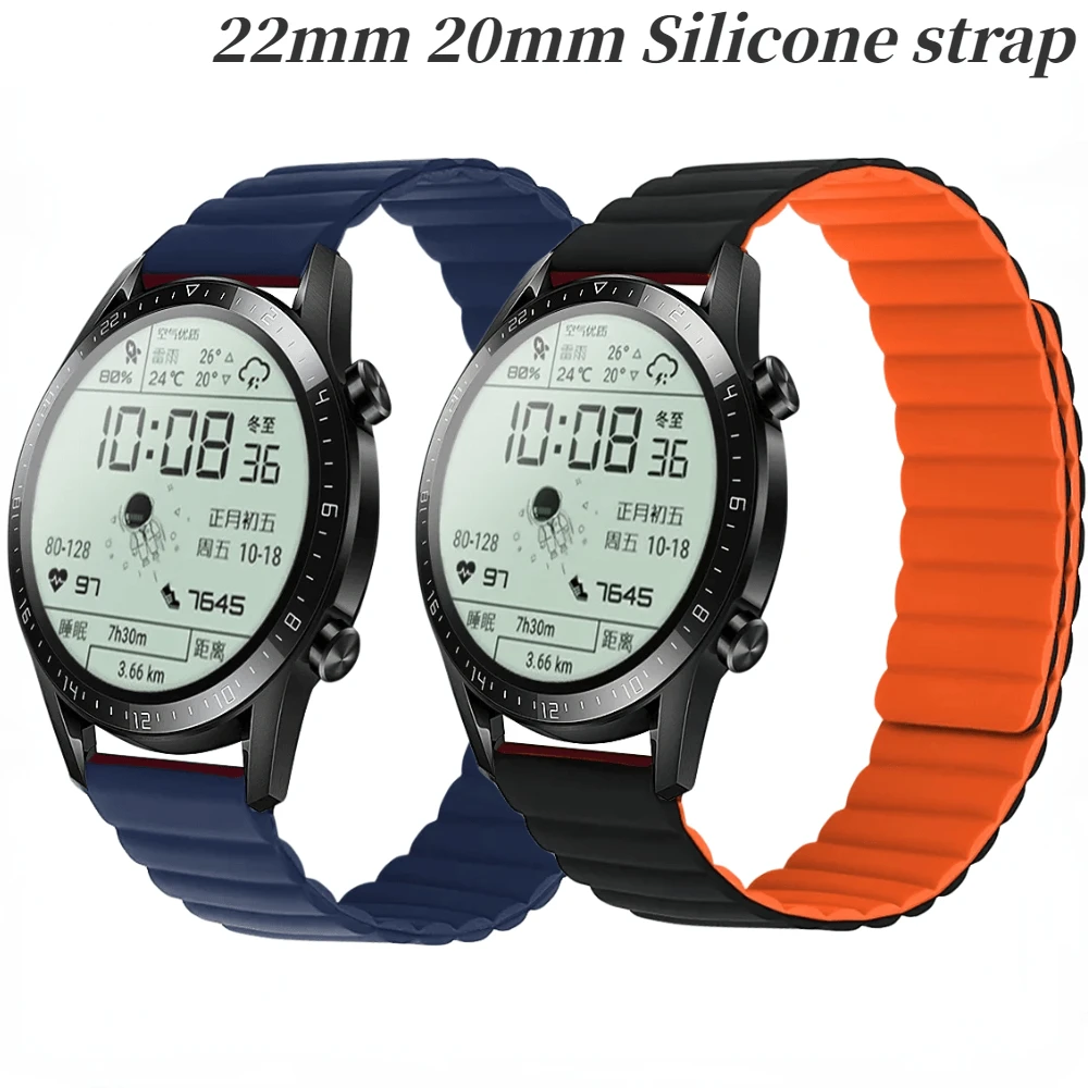 Магнитный силиконовый ремешок 22 мм 20 мм для Samsung Galaxy Watch 6/5/4/3/Huawei Watch 4/3/GT4-3-2, браслет для Amazfit GTR 4/GTS
Магнитный силиконовый ремешок 22 мм 20 мм для Samsung Galaxy Watch 6/5/4/3/Huawei Watch 4/3/GT4-3-2, браслет для Amazfit GTR 4/GTS