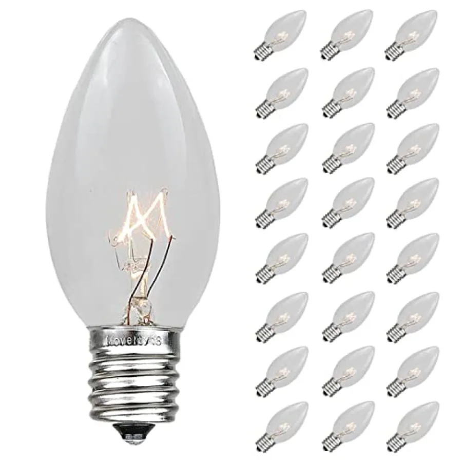 Incandescent Christmas Replacement Bulbs - Indoor/Outdoor Individual Bulbs for Christmas Tree, Display, and More - C9/E17 Inter
Incandescent Christmas Replacement Bulbs - Indoor/Outdoor Individual Bulbs for Christmas Tree, Display, and More - C9/E17 Inter