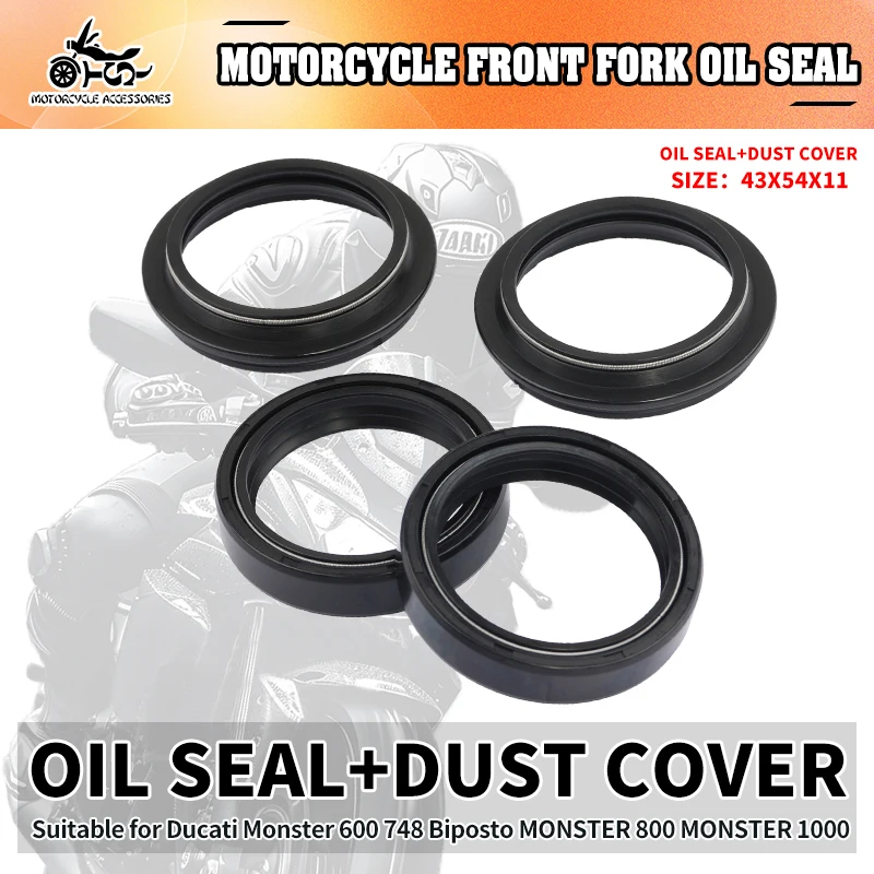 43x54x11 Fork Oil Seal & Dust Cover For Ducati MONSTER 600 620 695 696 748 750 796 800 900 1000 MULTISTRADA HYPERMOTARD PANIGALE
43x54x11 Fork Oil Seal & Dust Cover For Ducati MONSTER 600 620 695 696 748 750 796 800 900 1000 MULTISTRADA HYPERMOTARD PANIGALE