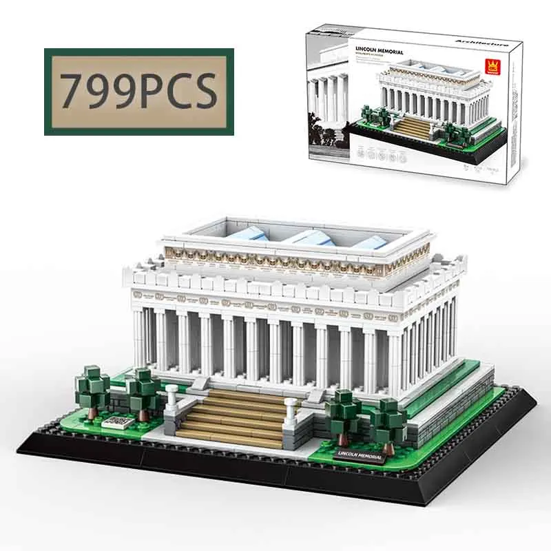 MOC 799PCS USA Washington Lincoln Memorial City Street View Architectural Model Building Blocks Children's Puzzle Toys Gifts
MOC 799PCS USA Washington Lincoln Memorial City Street View Architectural Model Building Blocks Children's Puzzle Toys Gifts