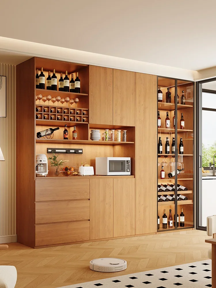 Solid wood custom dining side cabinet glass door large capacity
Solid wood custom dining side cabinet glass door large capacity