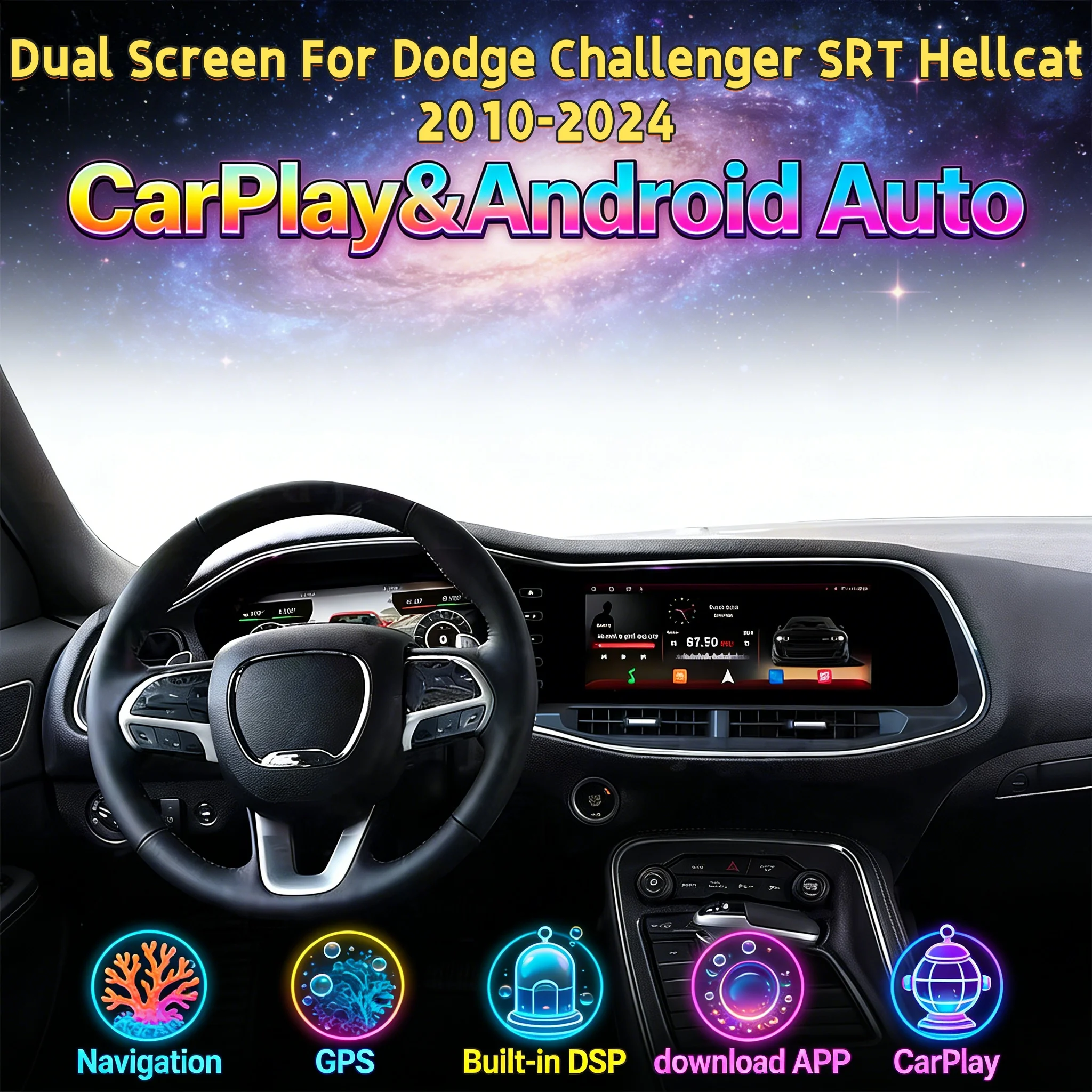 24,6-дюймовый цифровой кластерный радиоприемник для Dodge Challenger SRT Hellcat 2010-2024 Android, беспроводной спидометр Carplay, Bluetooth, стерео GPS
24,6-дюймовый цифровой кластерный радиоприемник для Dodge Challenger SRT Hellcat 2010-2024 Android, беспроводной спидометр Carplay, Bluetooth, стерео GPS