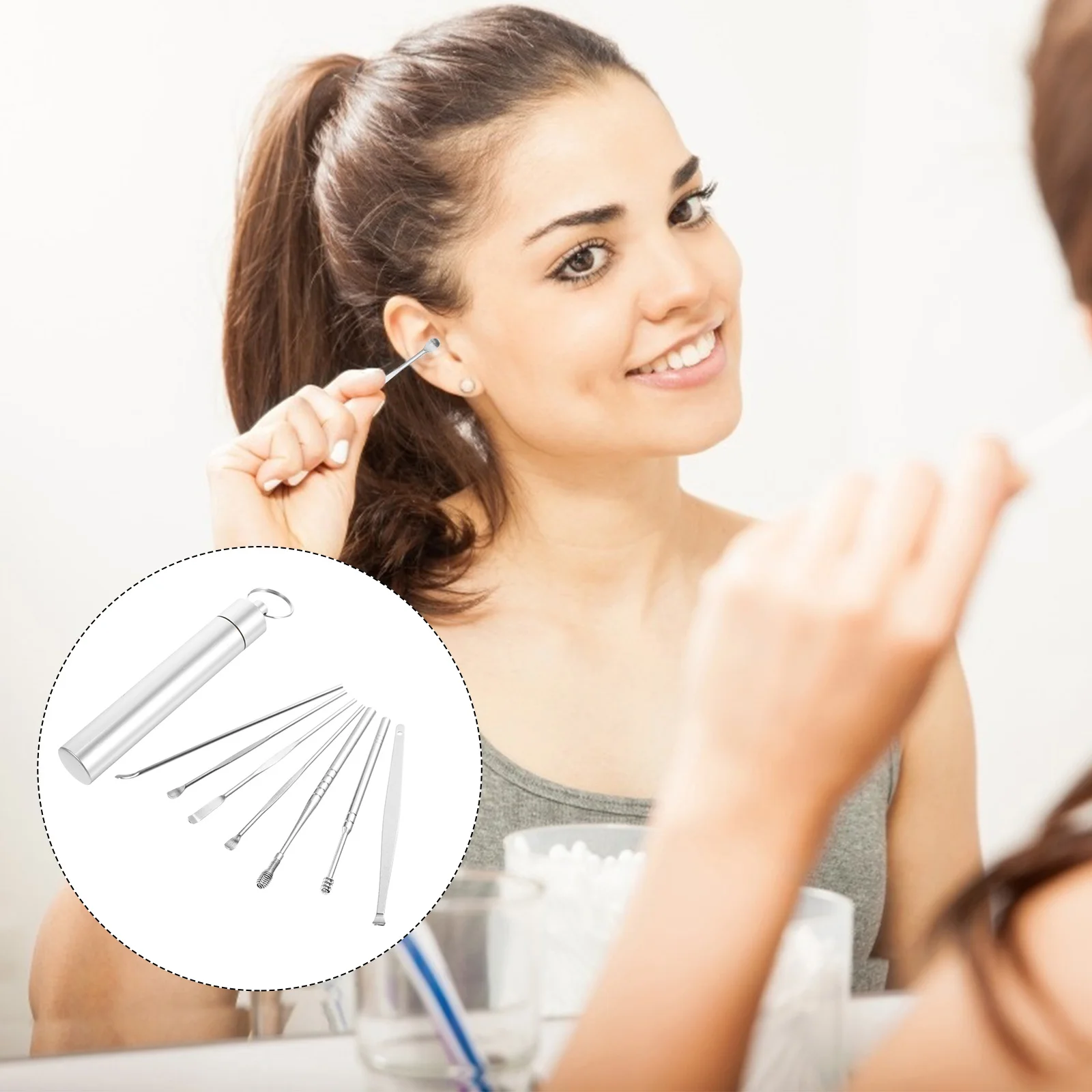 7 Pcs Ear Cleaning Supplies Tools for Removing Wax Stainless Steel Spoons Pick Picker
7 Pcs Ear Cleaning Supplies Tools for Removing Wax Stainless Steel Spoons Pick Picker