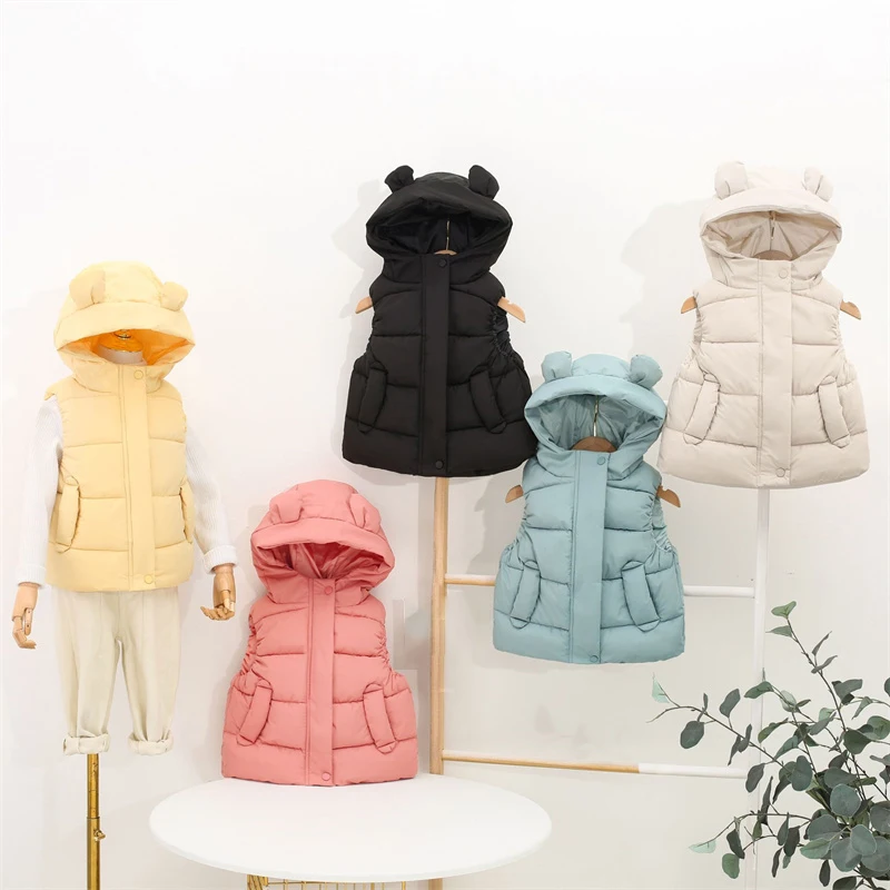 Fashion Boys Girls Hooded Warm Down Vests Autumn Winter Kids Clothing Baby Jacket Waistcoat 2024 New Children Zipper Vests
Fashion Boys Girls Hooded Warm Down Vests Autumn Winter Kids Clothing Baby Jacket Waistcoat 2024 New Children Zipper Vests
