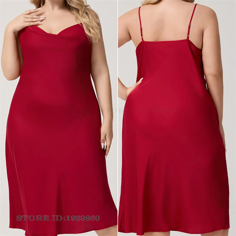 Sexy Burgundy Suspender Nightgown Intimate Lingerie Summer New Silk Satin Sleepwear Home Dress Plus Size Nightdress Loungewear
Sexy Burgundy Suspender Nightgown Intimate Lingerie Summer New Silk Satin Sleepwear Home Dress Plus Size Nightdress Loungewear