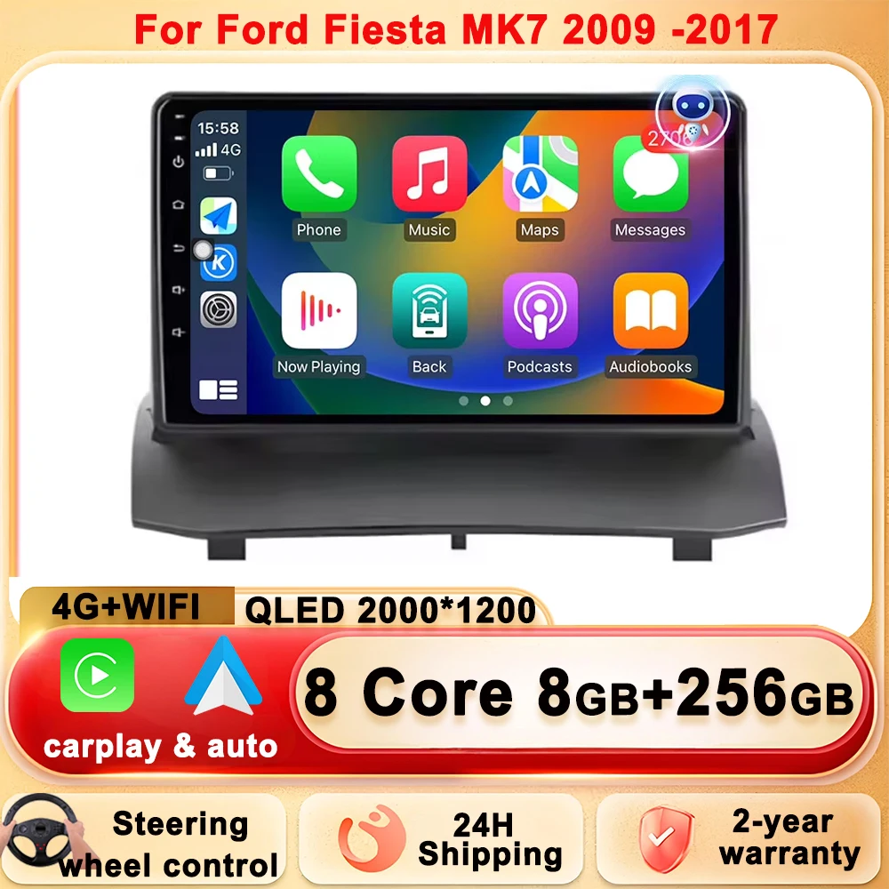 Car Radio Carplay Android 15 For Ford Fiesta MK7 2009 -2017 GPS Navigation Video Auto Stereo Multimedia Player Screen No 2din 5G
Car Radio Carplay Android 15 For Ford Fiesta MK7 2009 -2017 GPS Navigation Video Auto Stereo Multimedia Player Screen No 2din 5G