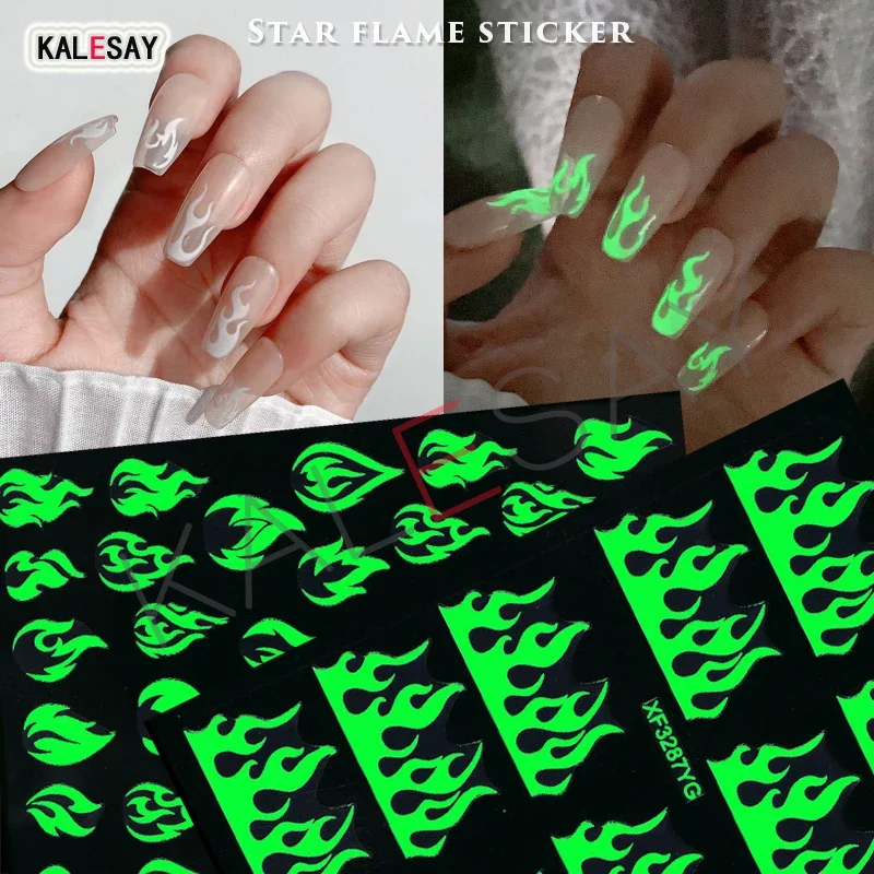 Luminous Fire Snowflake Nail Stickers Glow Dark Nail Decals Back Glue Transfer Manicure Night Light Accesoires
Luminous Fire Snowflake Nail Stickers Glow Dark Nail Decals Back Glue Transfer Manicure Night Light Accesoires