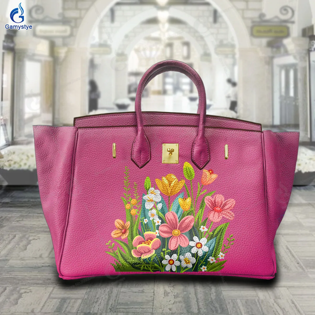 Personalizar Bolso Art Printed Bags Fresh and simple flowers and plants 100% Really Cow Leather Women Bags Top-Handle Bags Cross
Personalizar Bolso Art Printed Bags Fresh and simple flowers and plants 100% Really Cow Leather Women Bags Top-Handle Bags Cross