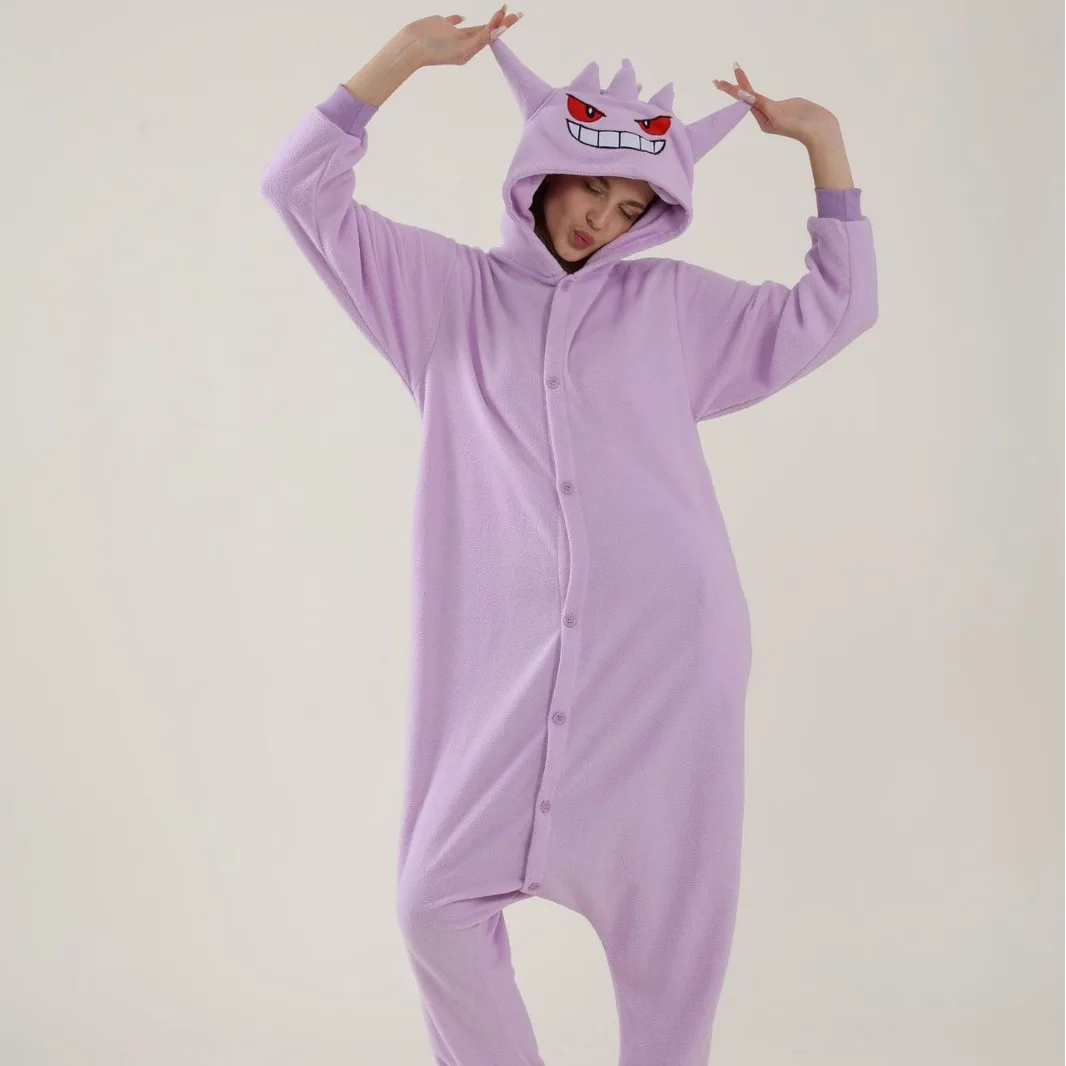 Светло-фиолетовая цельная пижама с капюшоном Gengar, домашняя одежда для косплея, одежда для сна с длинными рукавами, зимняя домашняя одежда для взрослых, сохраняющая тепло
Светло-фиолетовая цельная пижама с капюшоном Gengar, домашняя одежда для косплея, одежда для сна с длинными рукавами, зимняя домашняя одежда для взрослых, сохраняющая тепло