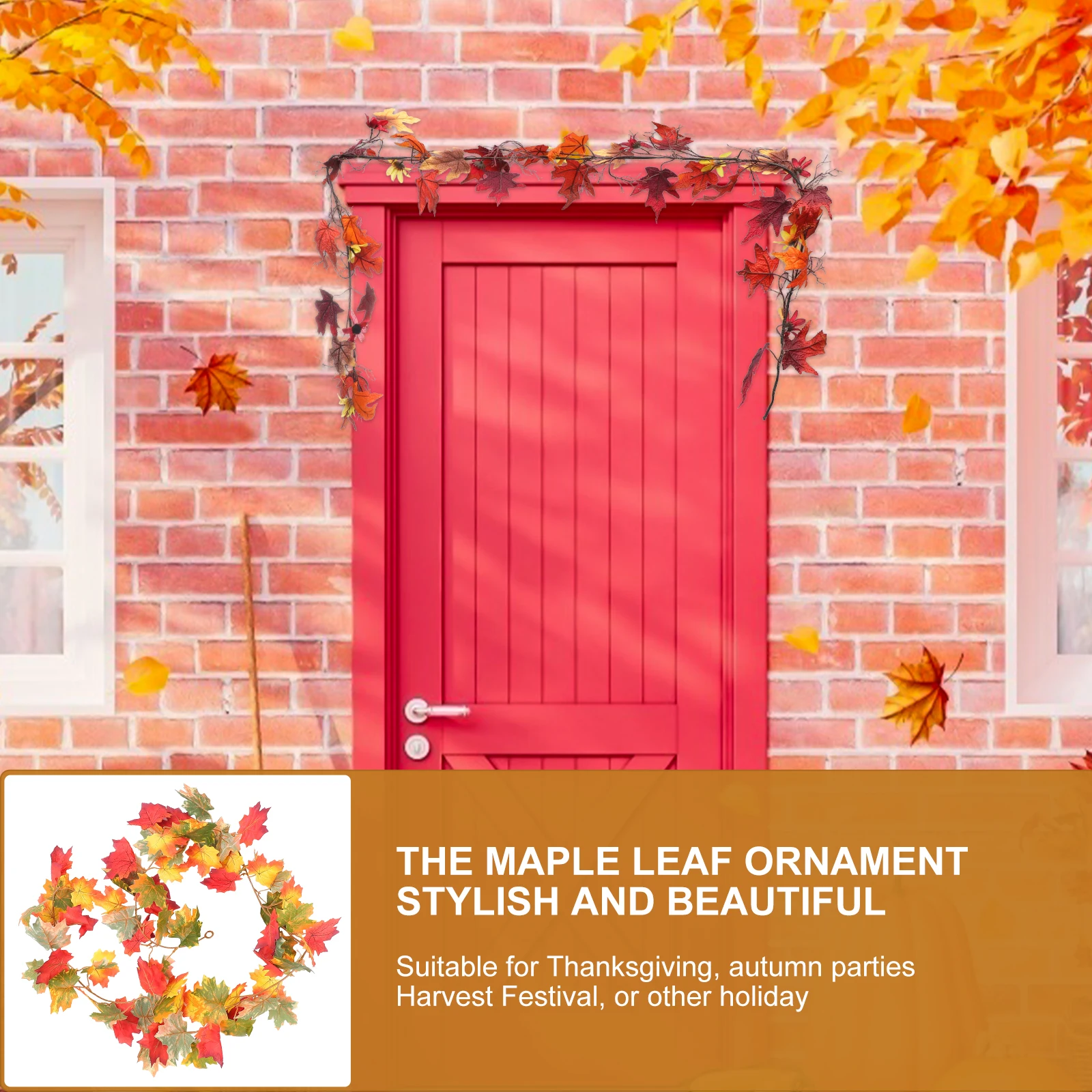 1set Maple Leaf Vine Decoration Artificial Hanging Rattan Fall Leaves Garland for Garden Office Living Room Outdoor Wall Decor
1set Maple Leaf Vine Decoration Artificial Hanging Rattan Fall Leaves Garland for Garden Office Living Room Outdoor Wall Decor
