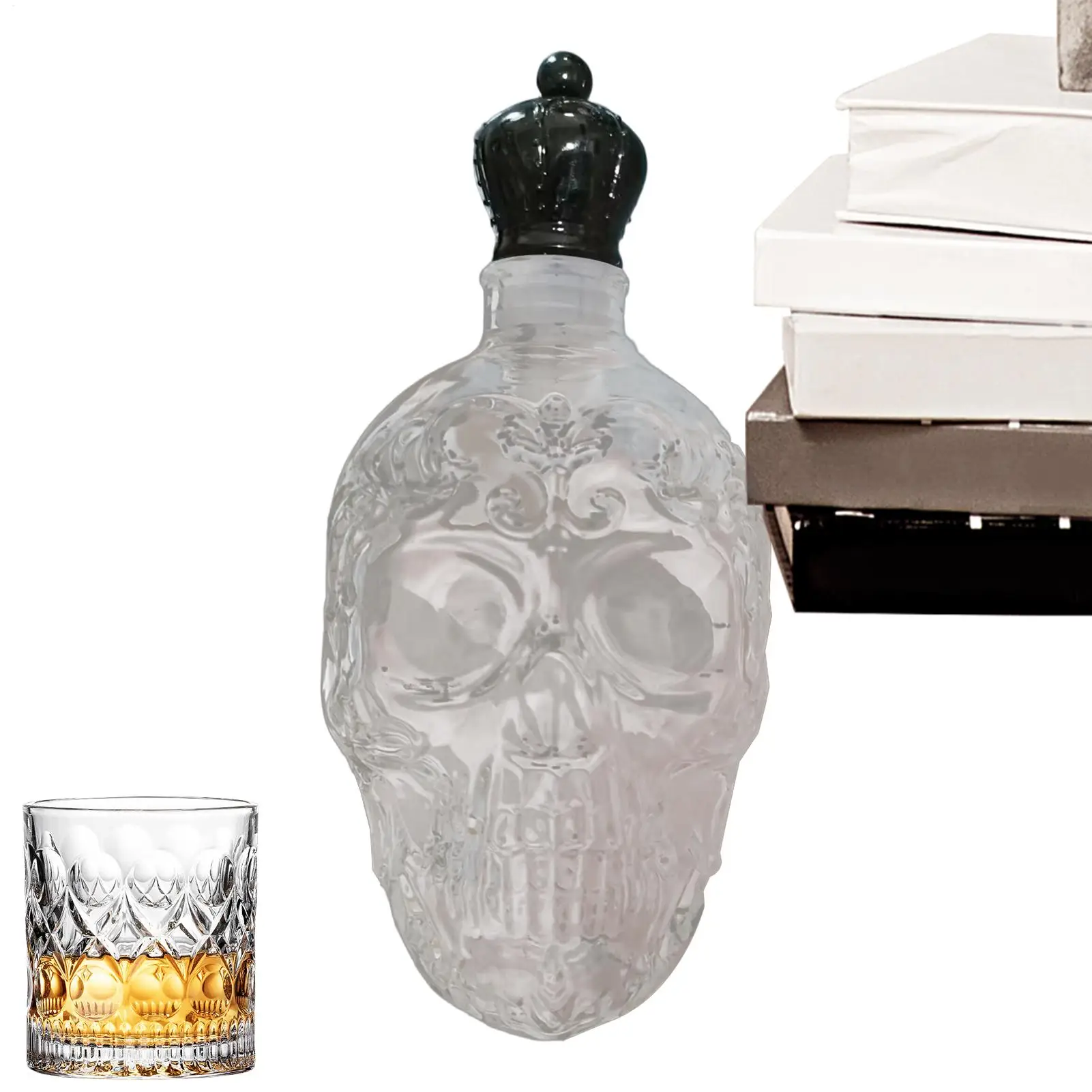 Whiskey Bottle Skull Decor Alcohol Dispenser Skeleton Whiskey Wine Bottle Sculpture for Bourbon Vodka Brandy Party Birthday
Whiskey Bottle Skull Decor Alcohol Dispenser Skeleton Whiskey Wine Bottle Sculpture for Bourbon Vodka Brandy Party Birthday