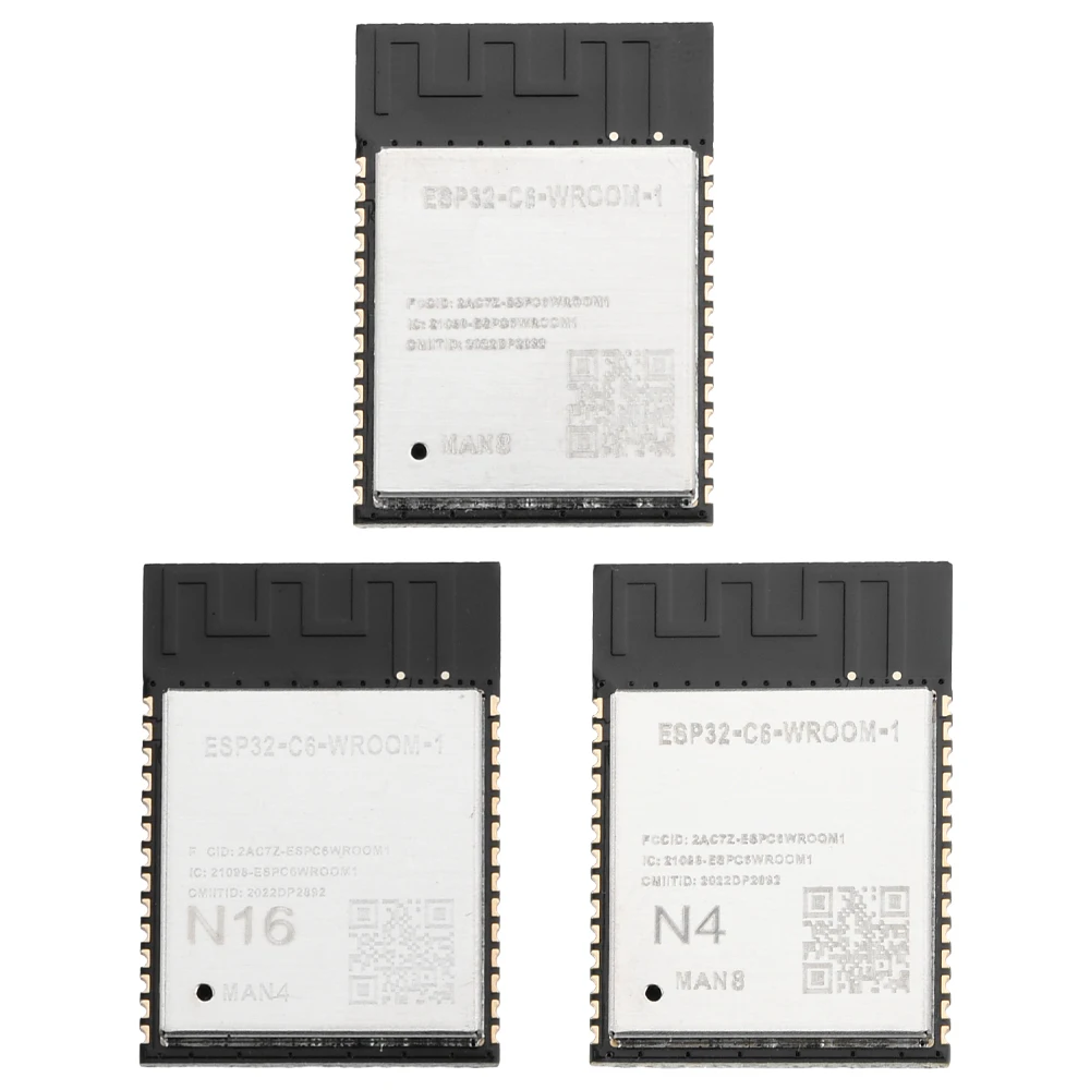 ESP32-C6-WROOM-1-N4 ESP32-C6-WROOM-1-N8 ESP32-C6-WROOM-1-N16 Development Board Module Wi Fi BT Module
ESP32-C6-WROOM-1-N4 ESP32-C6-WROOM-1-N8 ESP32-C6-WROOM-1-N16 Development Board Module Wi Fi BT Module