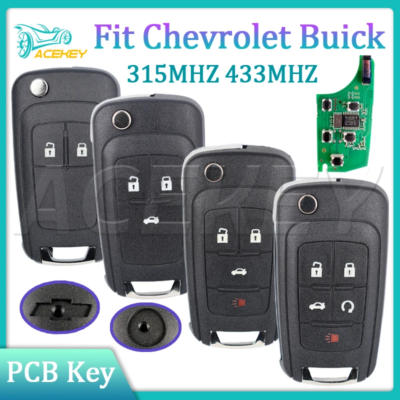 Smart Fob Flip Car Remote Key For Chevrolet Cruze Spark Malibu Aveo Sail Trax Buick Encore 315/433 Mhz 46 Chip 2/3/4/5 Buttons
Smart Fob Flip Car Remote Key For Chevrolet Cruze Spark Malibu Aveo Sail Trax Buick Encore 315/433 Mhz 46 Chip 2/3/4/5 Buttons