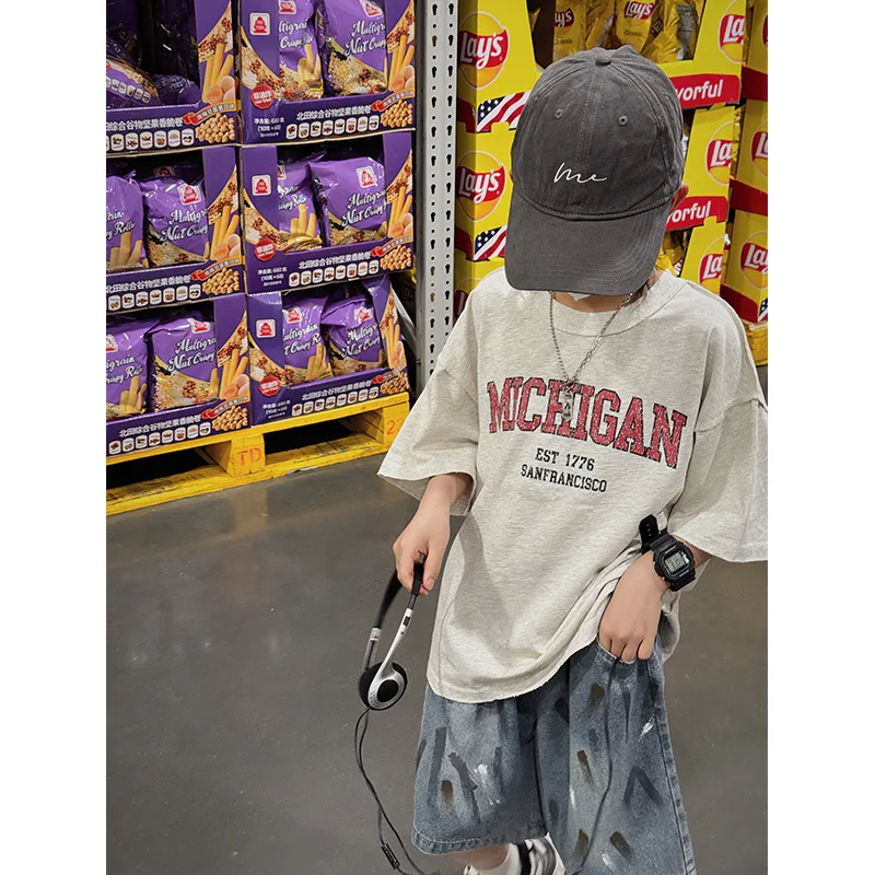Children Clothing Children Short Sleeved T-shirt 2024 Summer Boys and Girls Korean Half Sleeved T-shirt Loose Casual Top
Children Clothing Children Short Sleeved T-shirt 2024 Summer Boys and Girls Korean Half Sleeved T-shirt Loose Casual Top