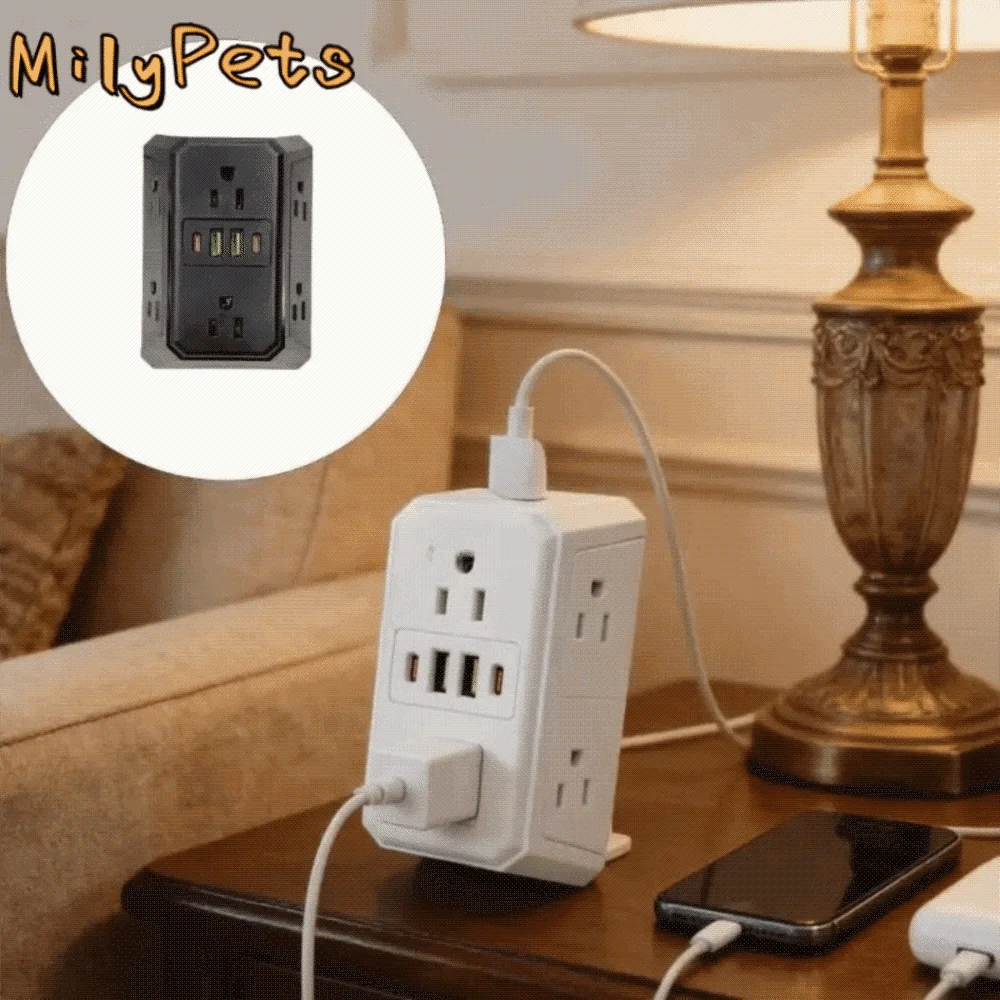 US Plug Multi Port Expander Multiple USB Ports Flame-Retardant Material Six Outlet Power Splitter Compact Design for US
US Plug Multi Port Expander Multiple USB Ports Flame-Retardant Material Six Outlet Power Splitter Compact Design for US
