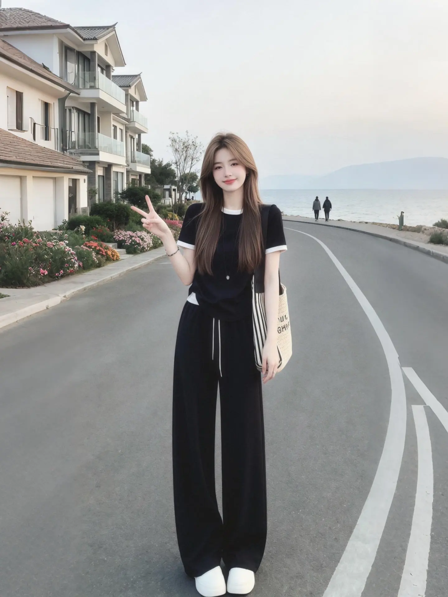 Unique Color Block Short Sleeve T-Shirt And Wide Leg Pants Women's Summer Casual Lightweight Two Piece Set Versatile Comfortable
Unique Color Block Short Sleeve T-Shirt And Wide Leg Pants Women's Summer Casual Lightweight Two Piece Set Versatile Comfortable