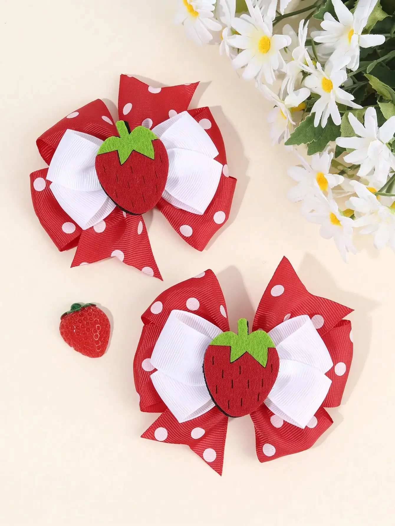 2pcs Red Strawberry Hair Clips, Cute Fruit Bow Hair Clips, Polka Dot Bow Hair Clips, Red Satin Bow Hair Clips, Children Hair Accessories, Valentine's Day Heart Gift
2pcs Red Strawberry Hair Clips, Cute Fruit Bow Hair Clips, Polka Dot Bow Hair Clips, Red Satin Bow Hair Clips, Children Hair Accessories, Valentine's Day Heart Gift