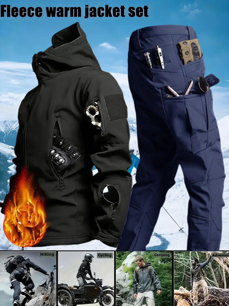 5XL 6XL New Men's Autumn and Winter Outdoor Special Forces Camouflage Wool Warm Suit Comfortable Breathable Jacket 2-piece Set
5XL 6XL New Men's Autumn and Winter Outdoor Special Forces Camouflage Wool Warm Suit Comfortable Breathable Jacket 2-piece Set