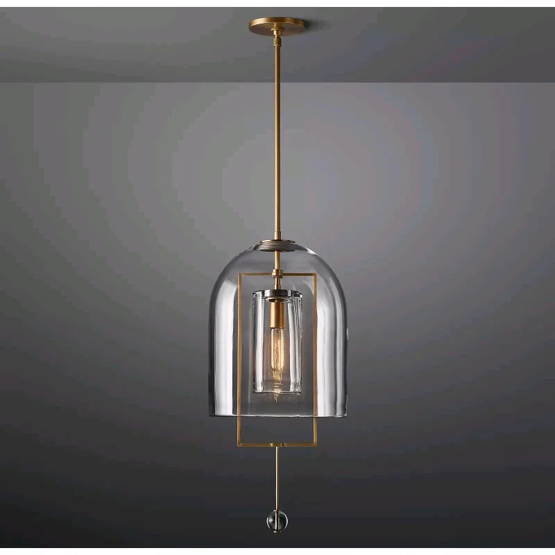America Gold Double Glass Pendant Light Bell Shaped Clear Lampshade Kitchen Dining Living Room Bedroom Aisle Lighting Chandelier
America Gold Double Glass Pendant Light Bell Shaped Clear Lampshade Kitchen Dining Living Room Bedroom Aisle Lighting Chandelier