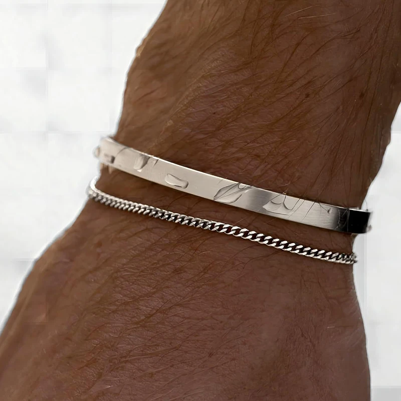 Punk Man Bracelets Classic Stainless Steel Bracelet Fashion Cuban Snake Chain 14k Gold Plated Bracelets Simple Tennis Jewelry
Punk Man Bracelets Classic Stainless Steel Bracelet Fashion Cuban Snake Chain 14k Gold Plated Bracelets Simple Tennis Jewelry