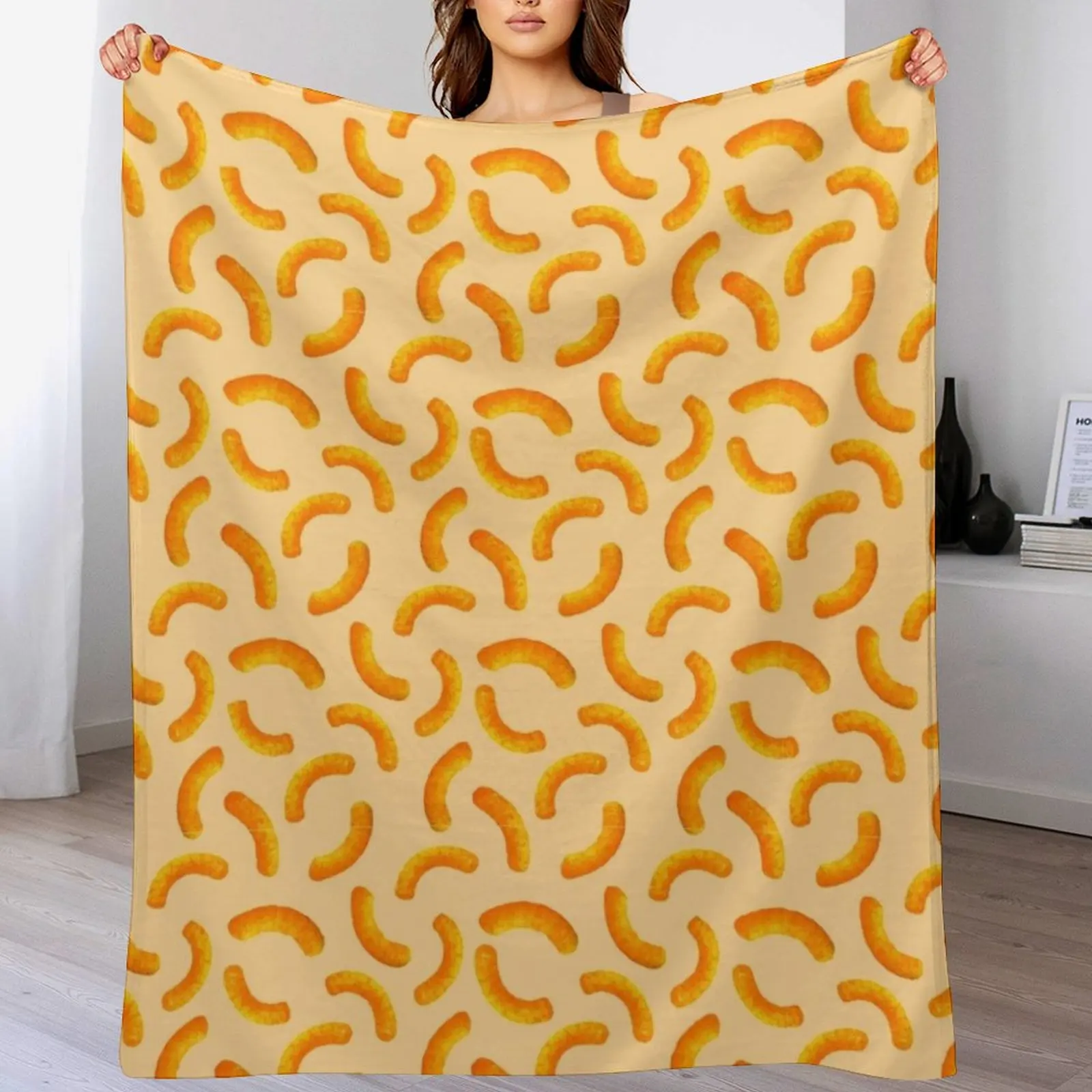Cheese Puffs - Orange Throw Blanket Soft Home Decor Blanket for Couch Bedroom
Cheese Puffs - Orange Throw Blanket Soft Home Decor Blanket for Couch Bedroom