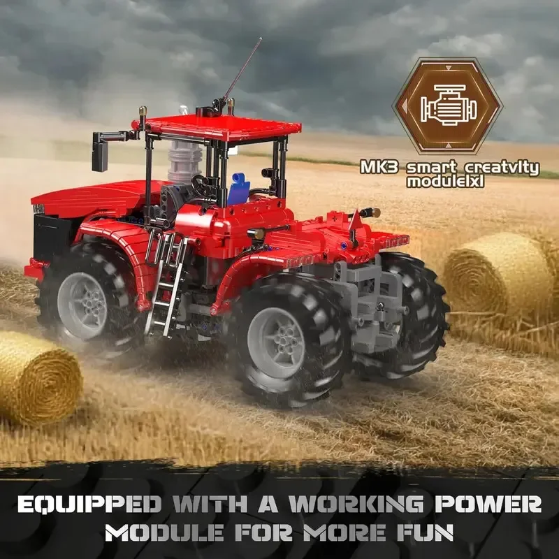Mould King 17082 MOC 1300 PCS RC Tractor Building Blocks Kit, Motorized Farm Vehicle Model for Adults & Teens Age 8+, Gift Idea
Mould King 17082 MOC 1300 PCS RC Tractor Building Blocks Kit, Motorized Farm Vehicle Model for Adults & Teens Age 8+, Gift Idea