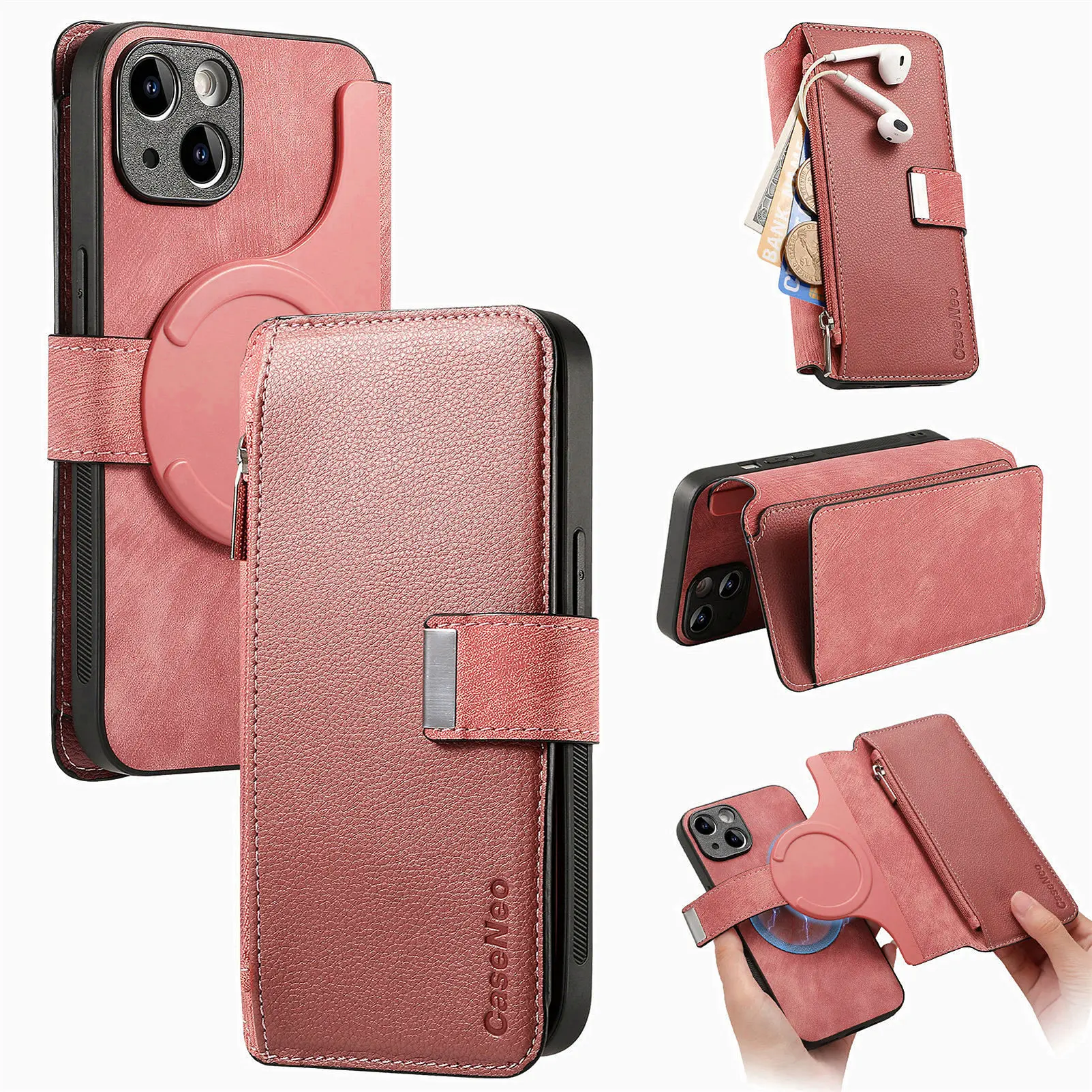 2 in 1 Multi 6 Cards Leather Zipper Wallet Case For OPPO Reno 16 15 Pro 15F 14 13F 12 11 11F 10 Wireless Charging Flip Cover
2 in 1 Multi 6 Cards Leather Zipper Wallet Case For OPPO Reno 16 15 Pro 15F 14 13F 12 11 11F 10 Wireless Charging Flip Cover