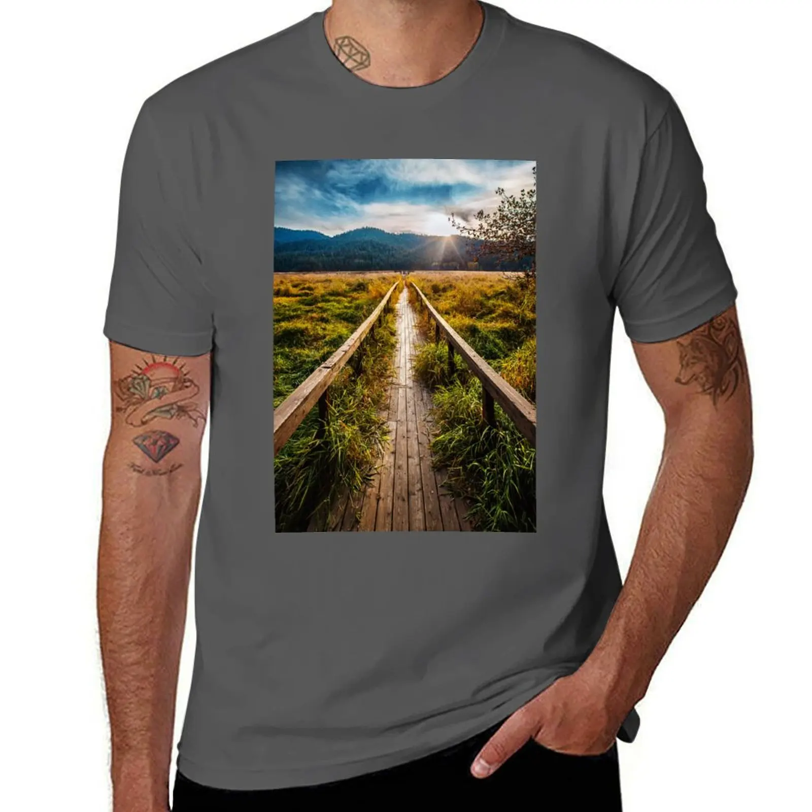 Boardwalk, October in Washington, Pacific Northwest T-Shirt Basic Breathable Solid Color T-Shirt
Boardwalk, October in Washington, Pacific Northwest T-Shirt Basic Breathable Solid Color T-Shirt