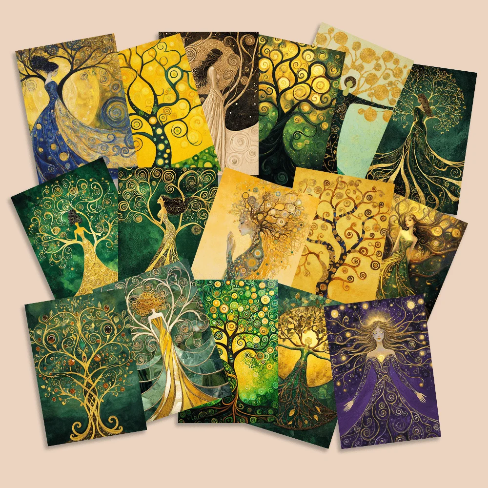 32pcs, Golden Tree of Life postcards, decorations/greeting cards/postcards, high-precision printing, collectible and mailable
32pcs, Golden Tree of Life postcards, decorations/greeting cards/postcards, high-precision printing, collectible and mailable