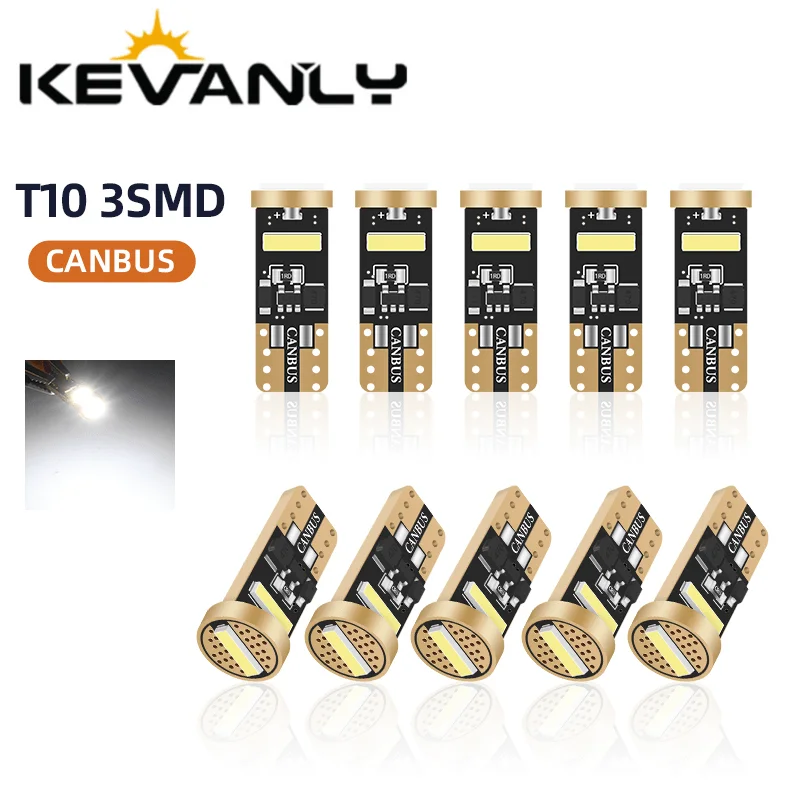10pcs T10 W5W 194 LED Bulb Canbus 12V 2070 3SMD 6000K Bright White Car Interior Dome Reading Door Map Trunk License Plate Lights
10pcs T10 W5W 194 LED Bulb Canbus 12V 2070 3SMD 6000K Bright White Car Interior Dome Reading Door Map Trunk License Plate Lights