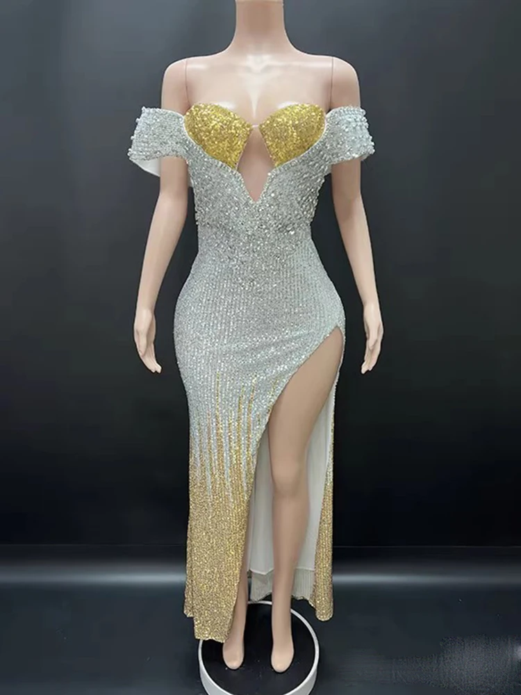 High Quality Hot Stamping Sexy Chest Hugging Color Blocked Sequin Dress 2025 New Fashion Custom Women'S Clothing
High Quality Hot Stamping Sexy Chest Hugging Color Blocked Sequin Dress 2025 New Fashion Custom Women'S Clothing