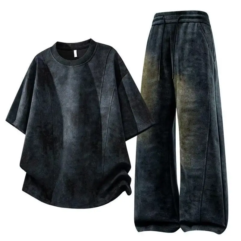 Summer 2026 Men's Casual Tie Dye Straight Leg Short Sleeve round Neck T-Shirt And Pants Set Leisure Fashion Polyester 100%
Summer 2026 Men's Casual Tie Dye Straight Leg Short Sleeve round Neck T-Shirt And Pants Set Leisure Fashion Polyester 100%