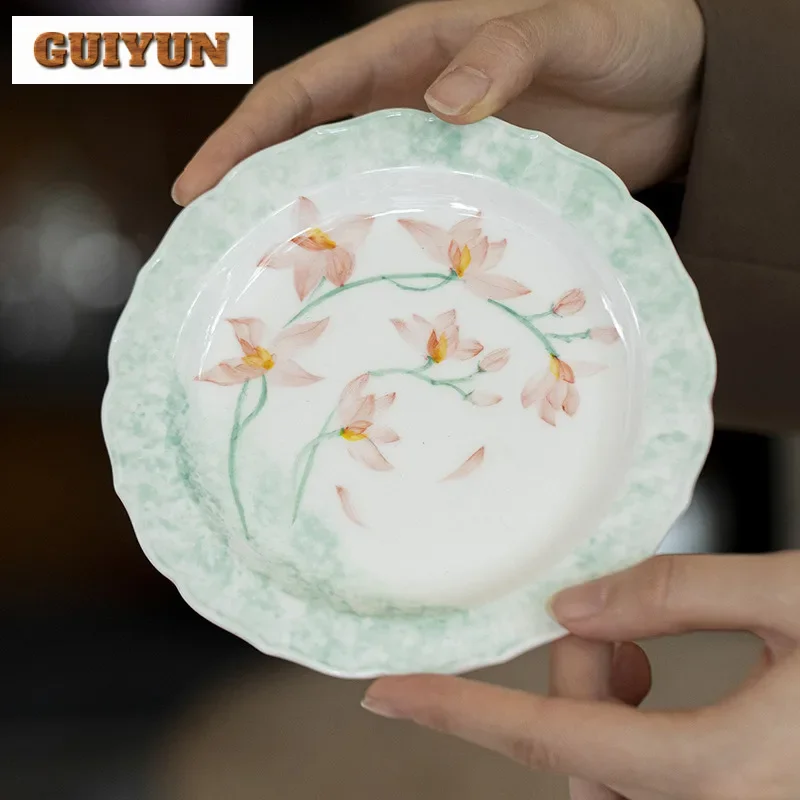Hand-painted Peach Blossom Jade Clay Pot Bearing Holder Zen Dry Brew Table Tea Tray Household Flower Tea Teaset Supplies Craft
Hand-painted Peach Blossom Jade Clay Pot Bearing Holder Zen Dry Brew Table Tea Tray Household Flower Tea Teaset Supplies Craft