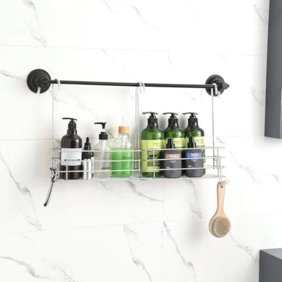 Shower Caddy Hanging 2pcs Shower Rack with Rotatable Hooks Over The Door 304 Stainless Steel Bathroom Hanging Shower Organizer
Shower Caddy Hanging 2pcs Shower Rack with Rotatable Hooks Over The Door 304 Stainless Steel Bathroom Hanging Shower Organizer