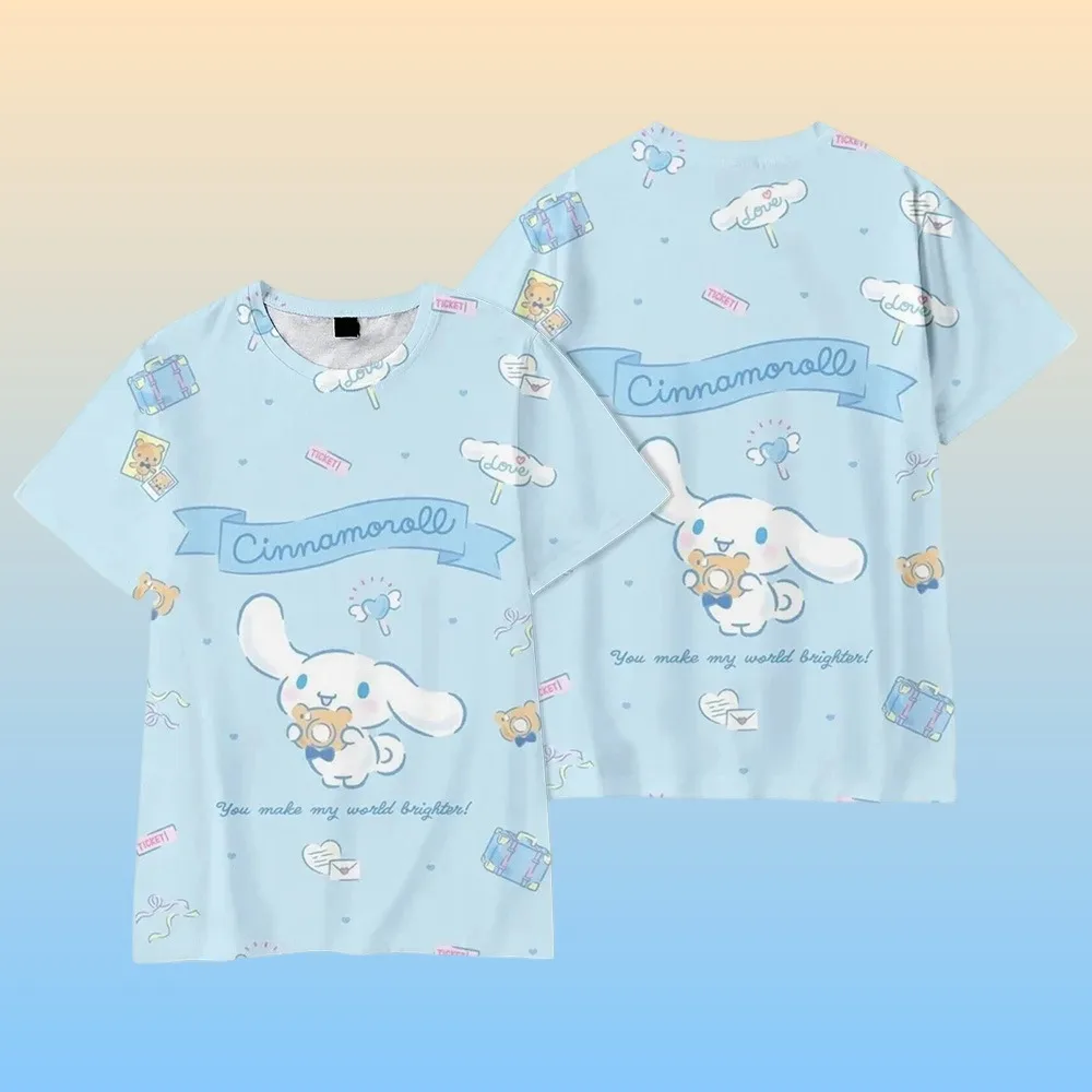 New Anime Sanrio Cinnamoroll Short-sleeved T-shirt Digital Printed Round Neck Clothing for Adults and Children Hello Kitty Shirt
New Anime Sanrio Cinnamoroll Short-sleeved T-shirt Digital Printed Round Neck Clothing for Adults and Children Hello Kitty Shirt