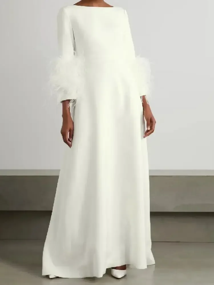 Yeezzi Female Fashion Black White Color Elegant Evening Maxi Dresses 2024 New Spring Feathers Sleeve Loose Fit Pleated Prom Gown
Yeezzi Female Fashion Black White Color Elegant Evening Maxi Dresses 2024 New Spring Feathers Sleeve Loose Fit Pleated Prom Gown