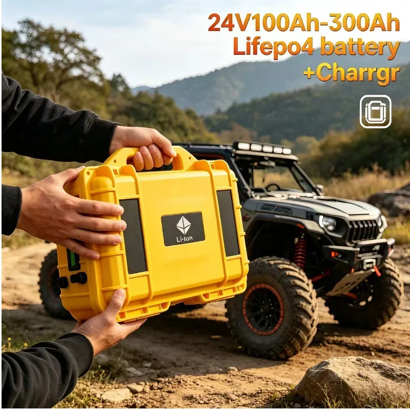 24V 100-300AH LiFePO4 Battery Pack with Charger | Perfect for RV Marine Solar Off-Grid Backup Power
24V 100-300AH LiFePO4 Battery Pack with Charger | Perfect for RV Marine Solar Off-Grid Backup Power