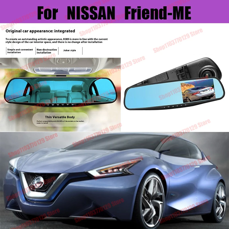 For NISSAN Friend-ME High definition dual lens driving recorder with front and rear dual recording reverse images Car dvr
For NISSAN Friend-ME High definition dual lens driving recorder with front and rear dual recording reverse images Car dvr